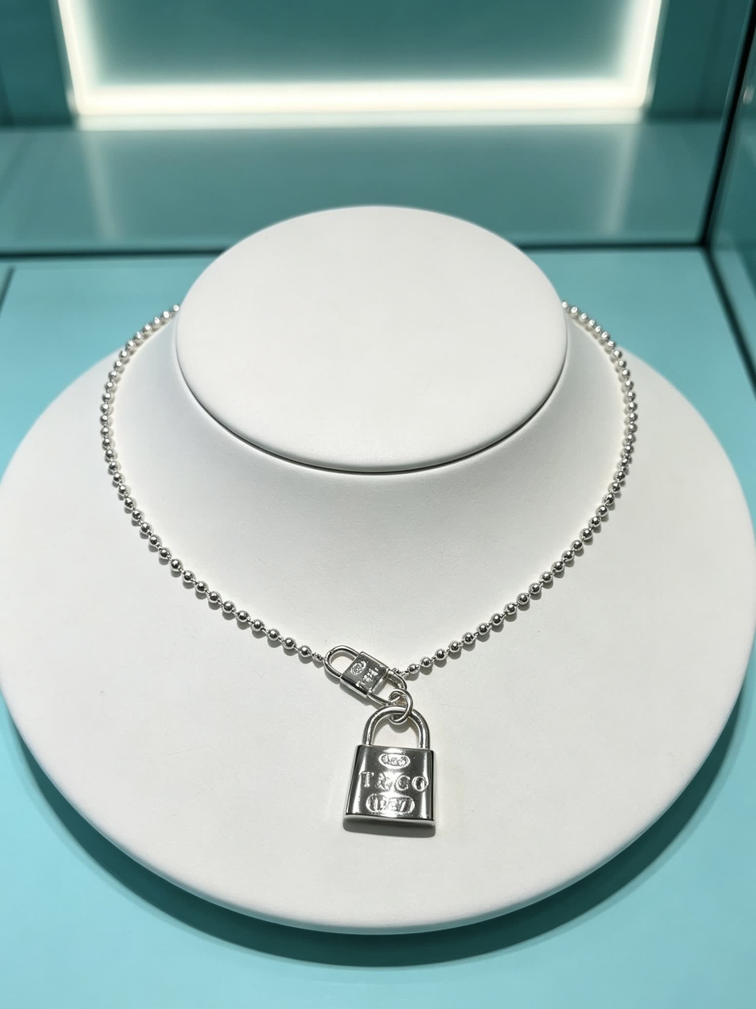 Tiffany & Co. Lock Charm Necklace